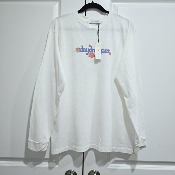 Nwt Daydreamer - L Flower Logo Visit Oversized Long Sleeve Tee - Picture 4 of 5